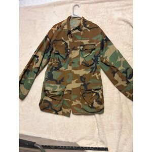 Genuine US Military Issue US Army Fatigue Woodland Camo Field Jacket